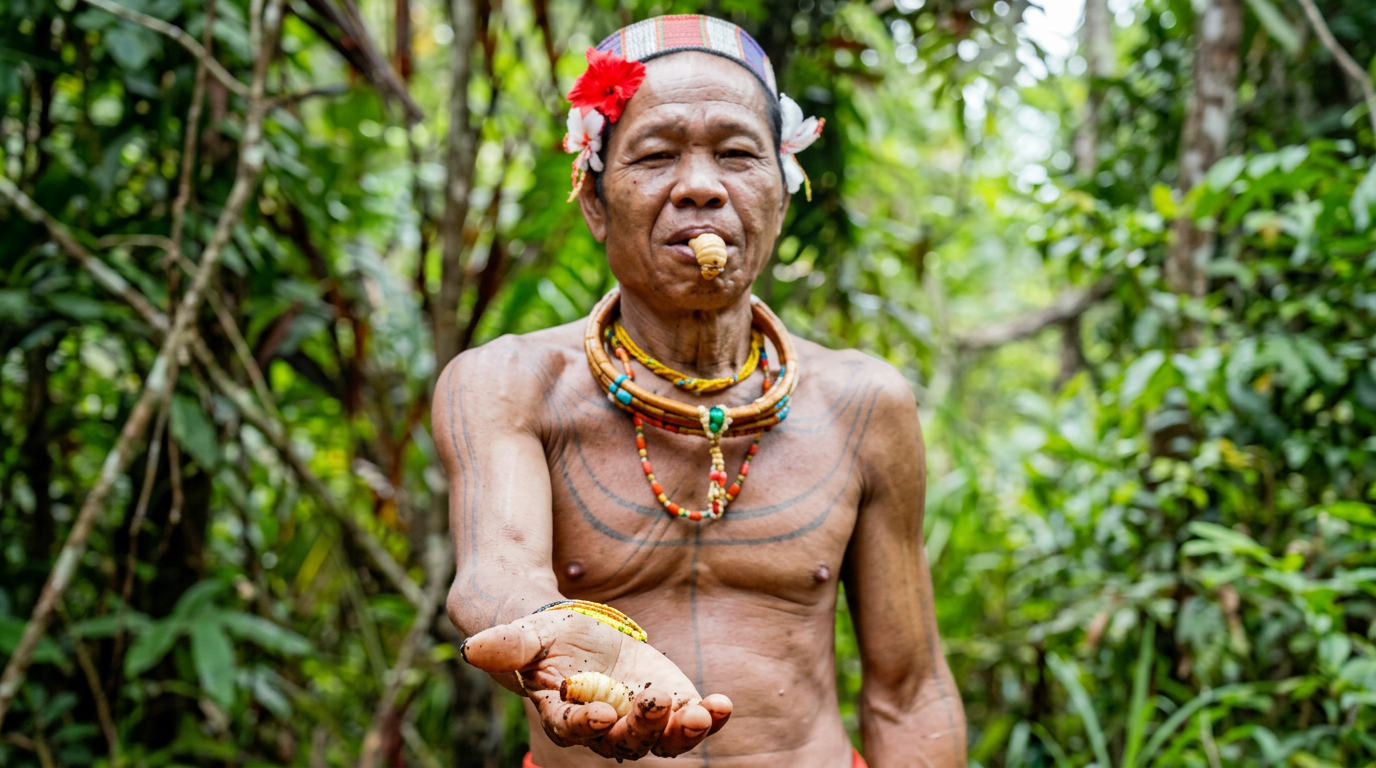 Hommes Fleurs Mentawai + Orang-outans de Bukit Lawang — illustration