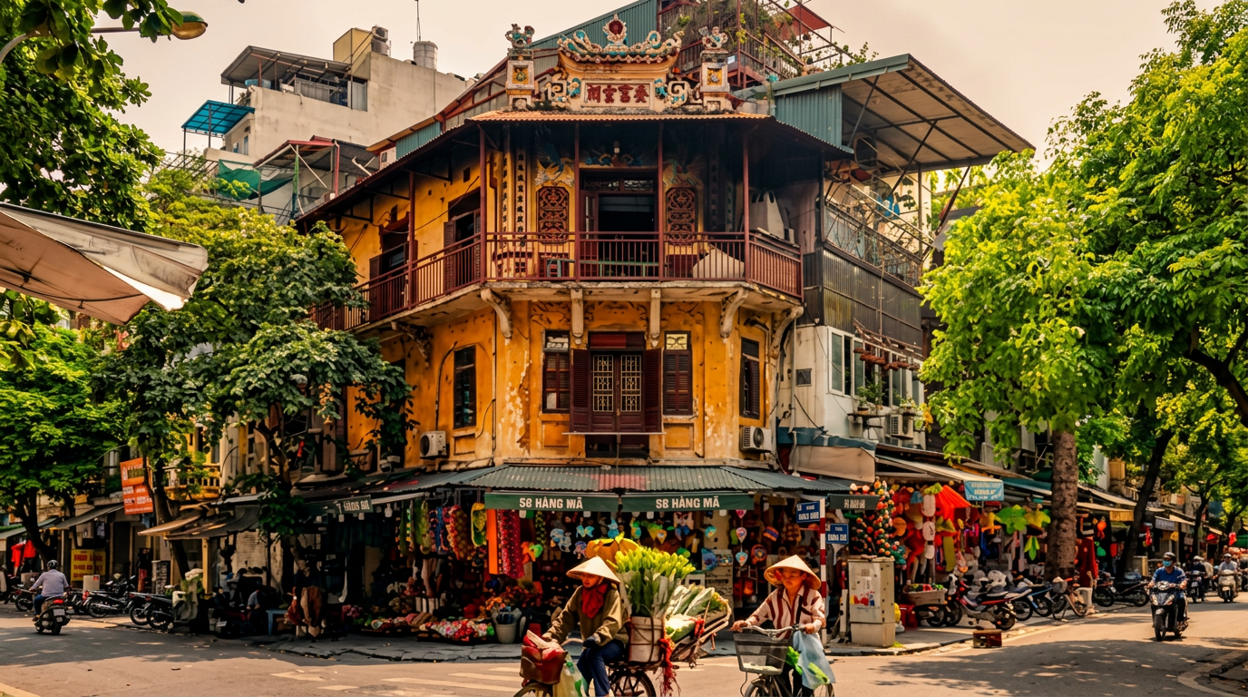 Vieux quartier des 36 rues à Hanoi