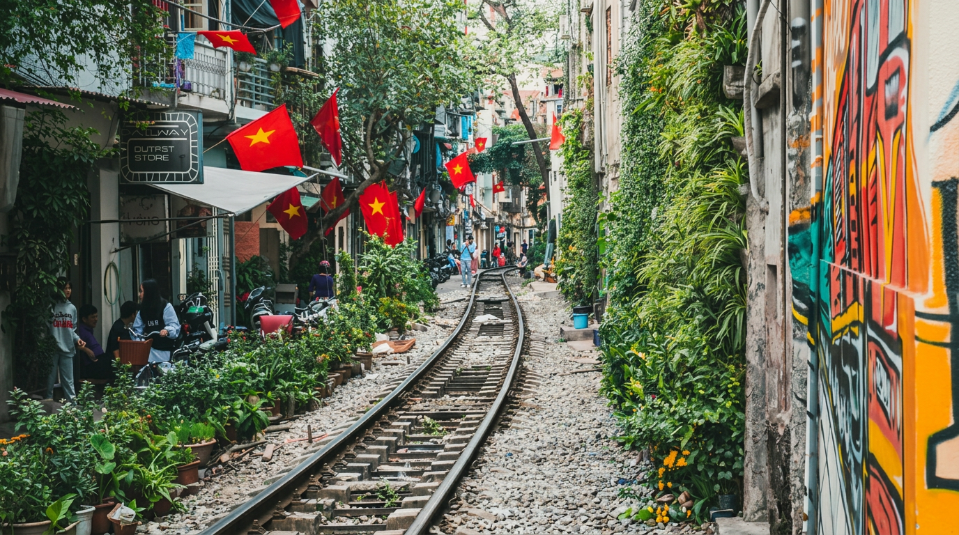 Vieux quartier de Hanoi et train street